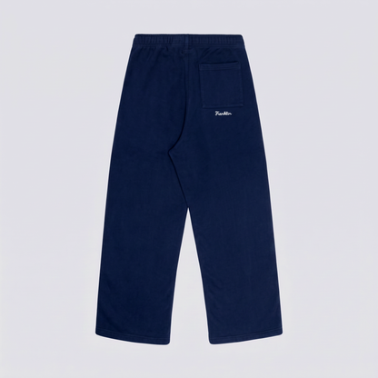 Oversize fleece trousers with embroidery
