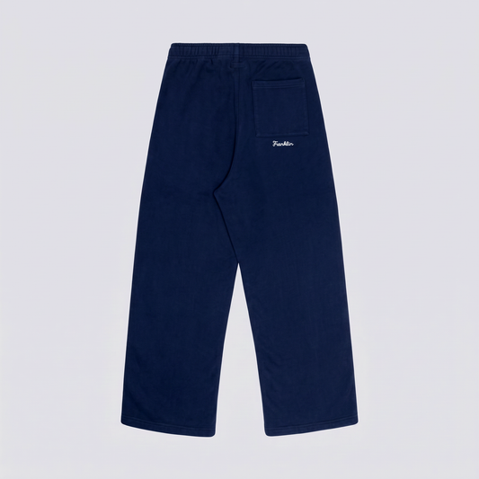Pantalón oversize de felpa con bordado