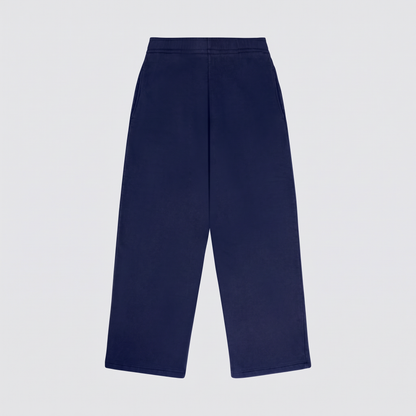 Oversize fleece trousers with embroidery