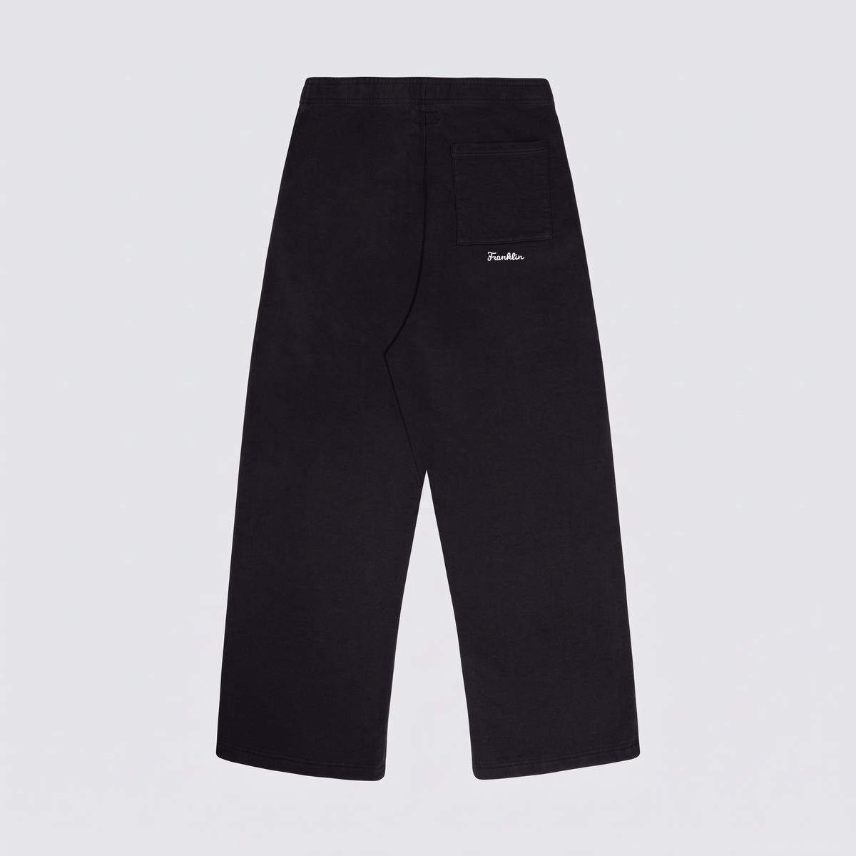 Oversized fleece trousers with embroidery