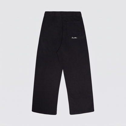 Oversized fleece trousers with embroidery