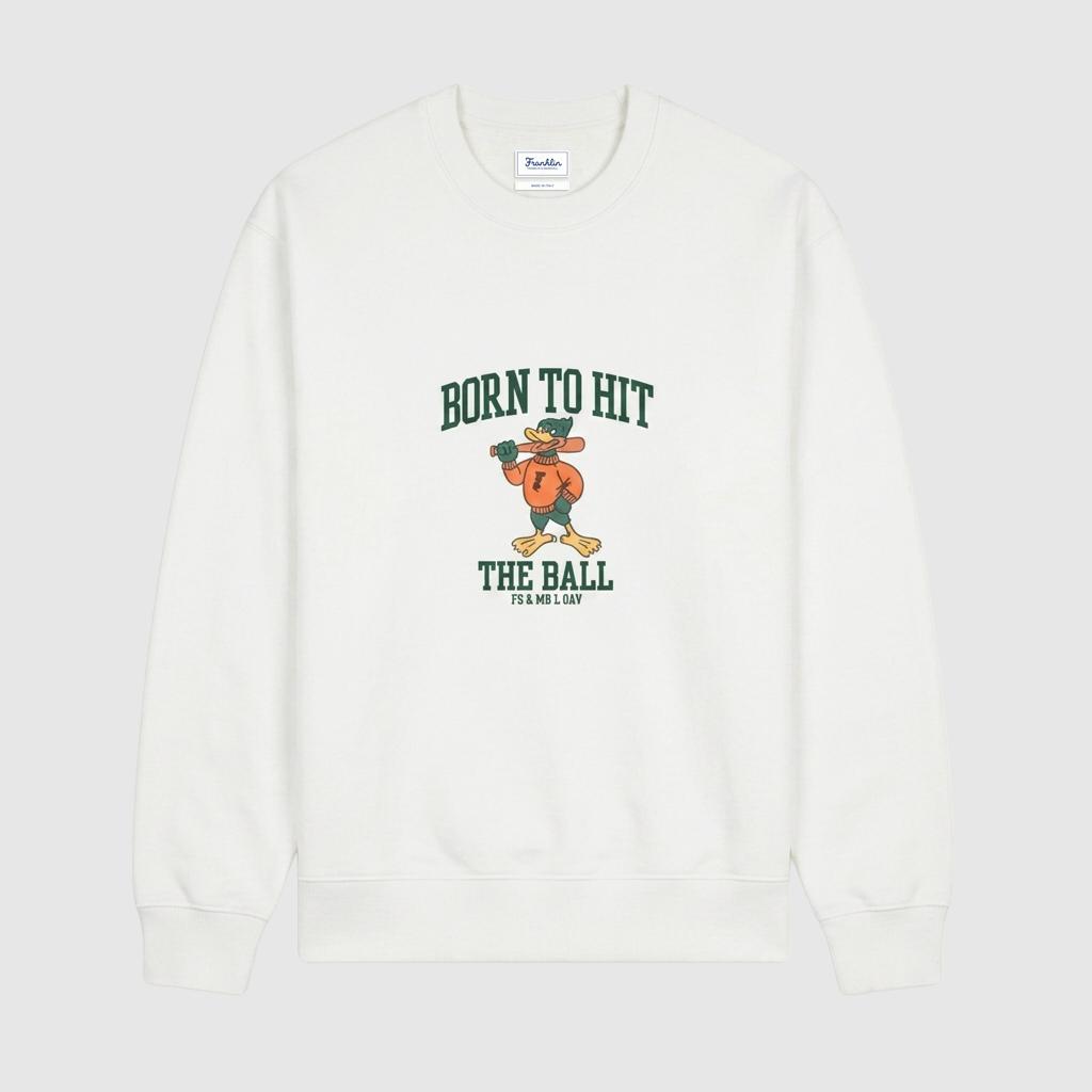 Crew-neck sweatshirt with print
