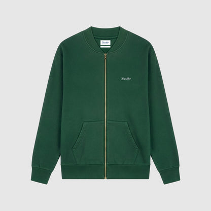 Sudadera estilo "bomber" con cremallera completa y bordado