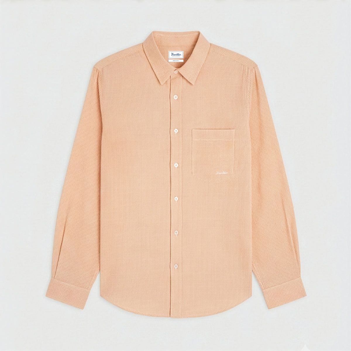 Shirt with pocket and embroidery