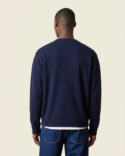 Maglione girocollo in lana con ricamo