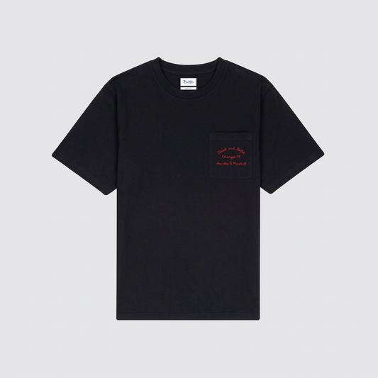 T-shirt manica corta con taschino e ricamo