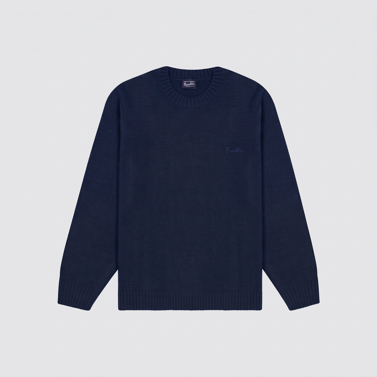 Maglione girocollo in lana con ricamo