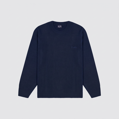 Maglione girocollo in lana con ricamo