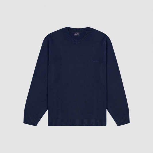Maglione girocollo in lana con ricamo