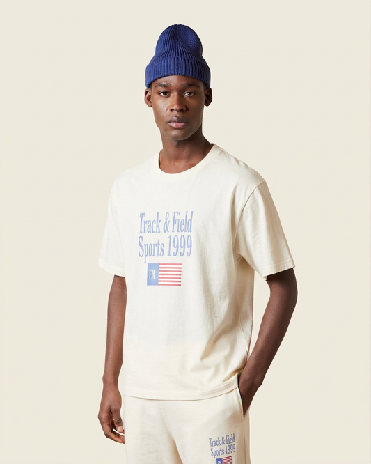 Tees manica corta in jersey con stampa sul petto