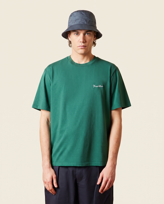 Short-sleeved jersey T-shirts with embroidery