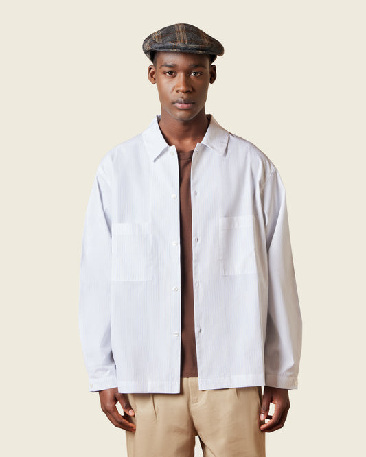 Camicia modello "Comme" con doppio taschino e ricamo