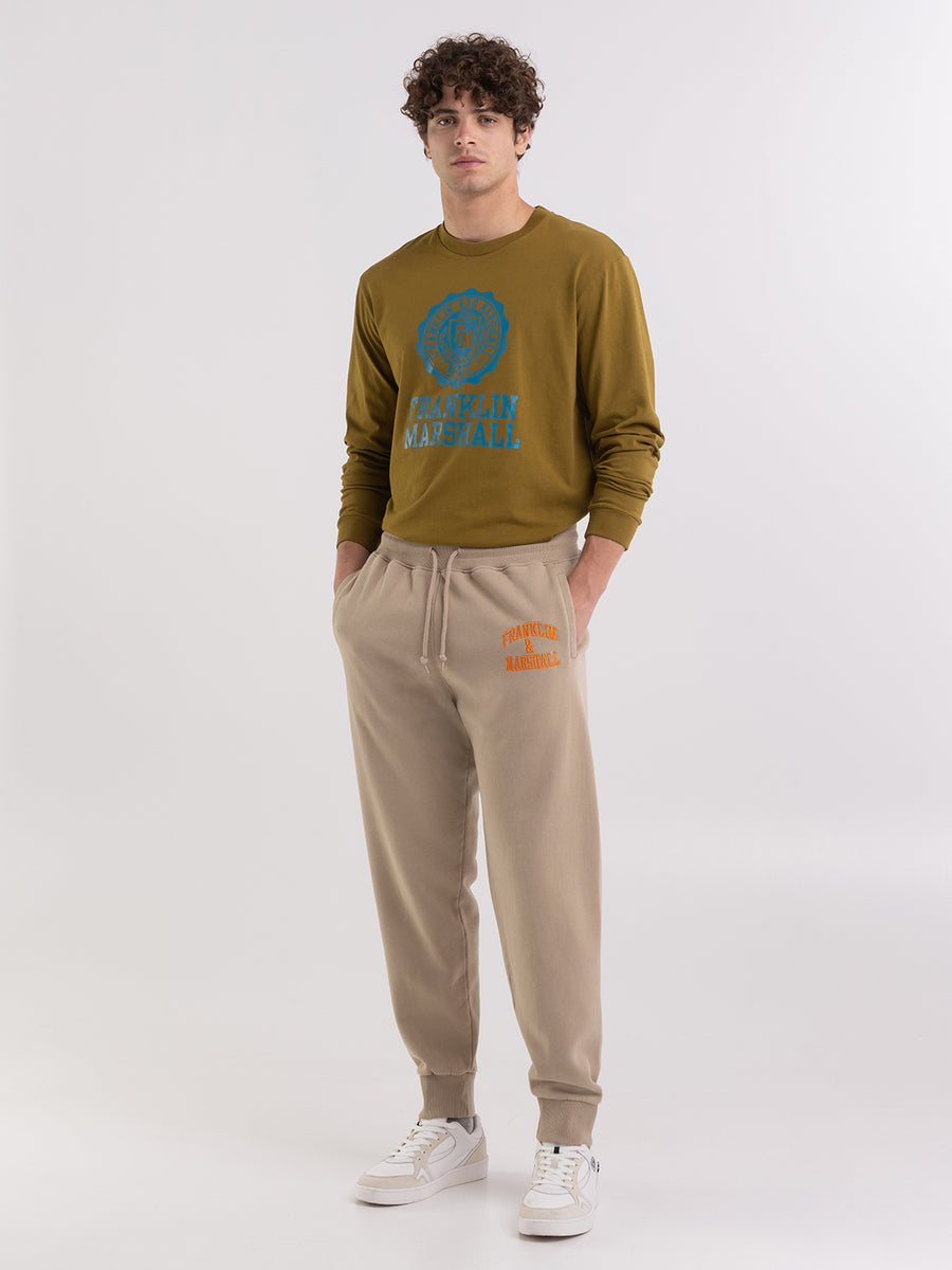 Agender jogger trousers with Arch letter embroidery
