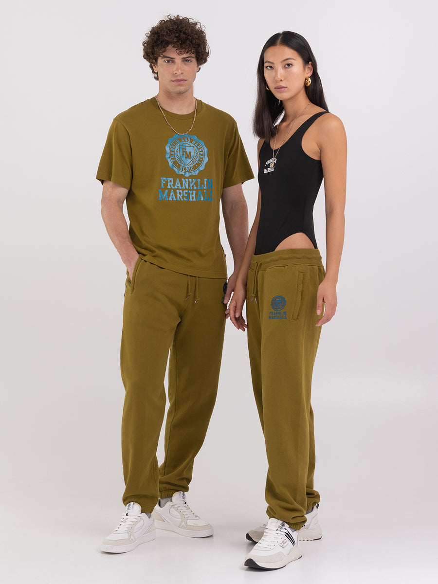 Agender jogger trousers with Crest logo embroidery
