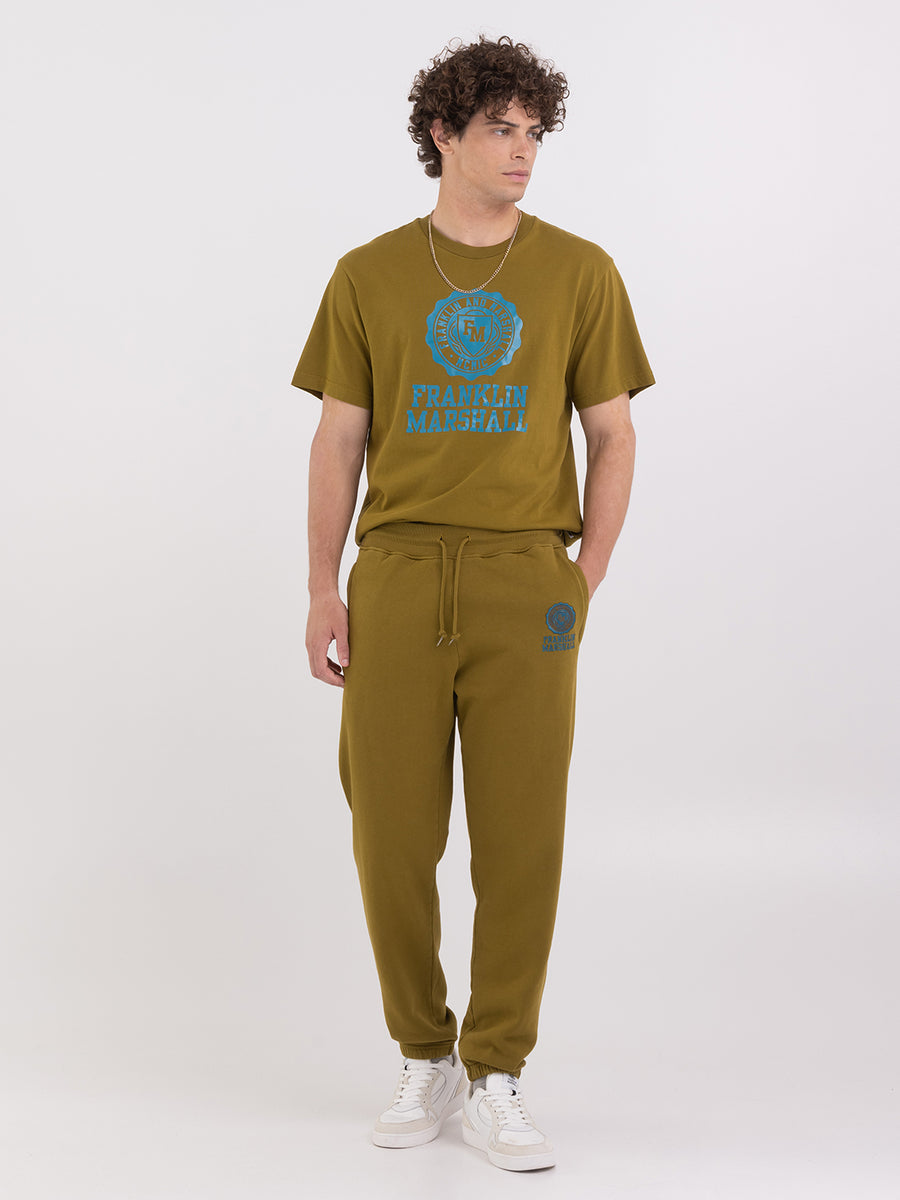 Agender jogger trousers with Crest logo embroidery