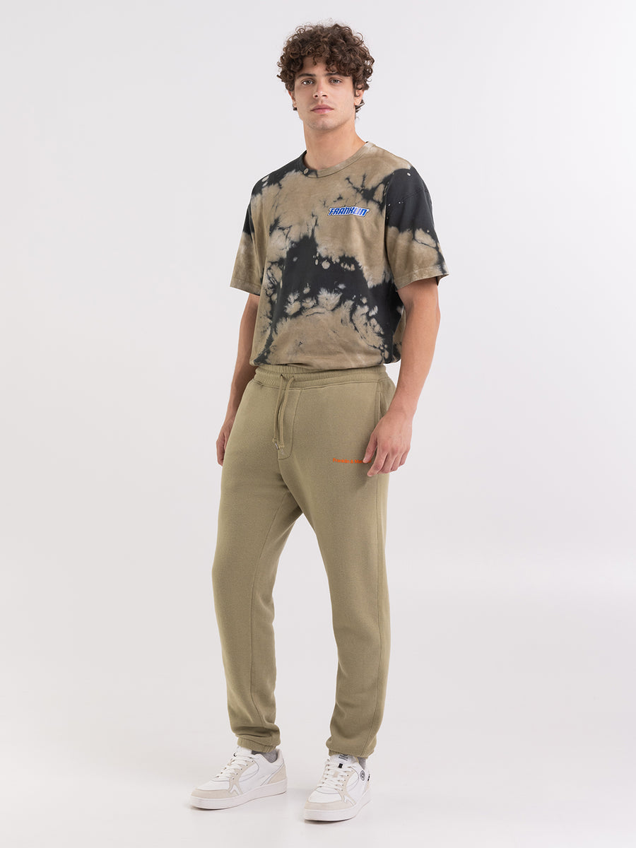 Pantaloni jogger in felpa con ricamo mini logo
