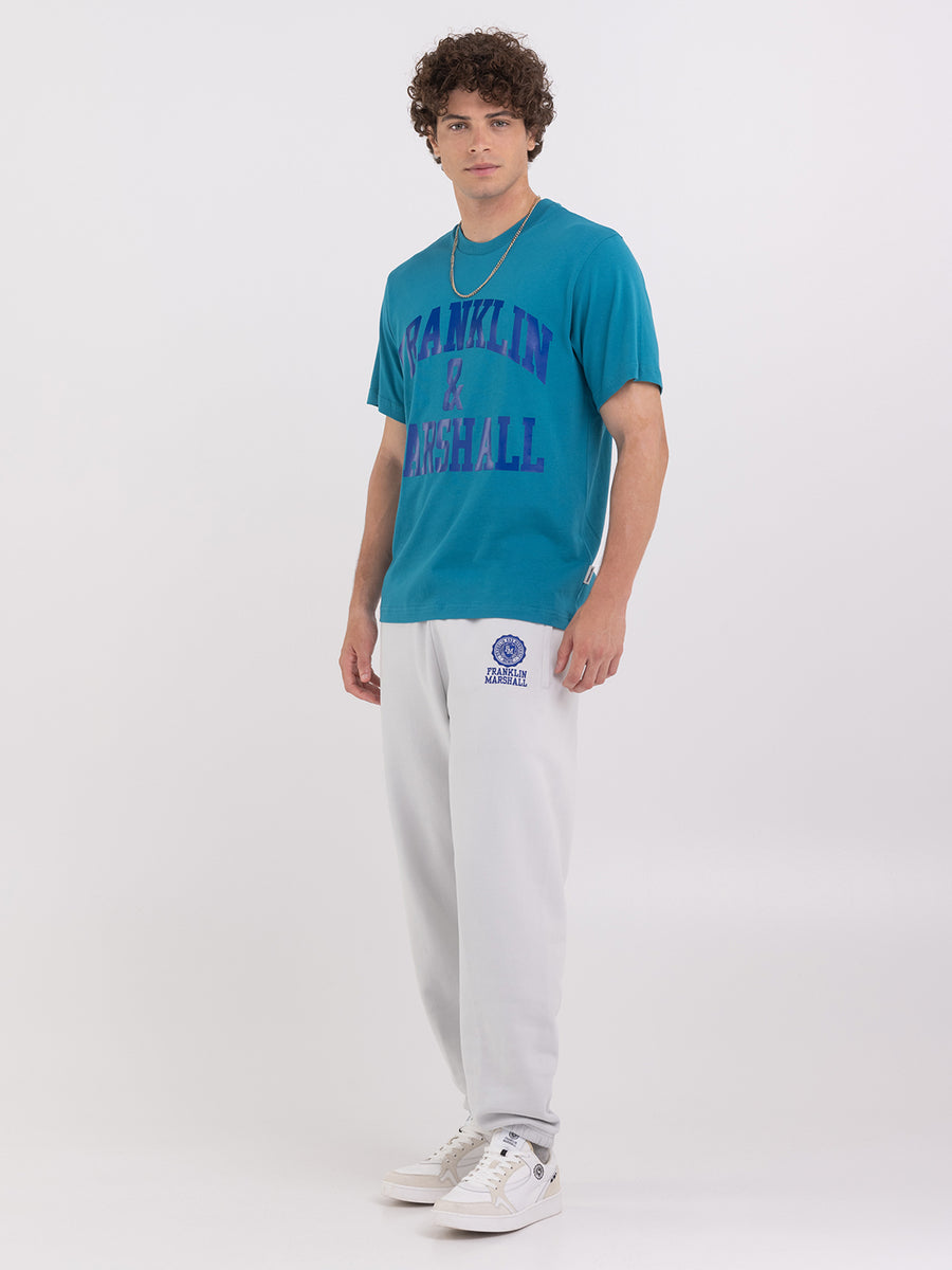 Agender jersey t-shirt with arch letter print