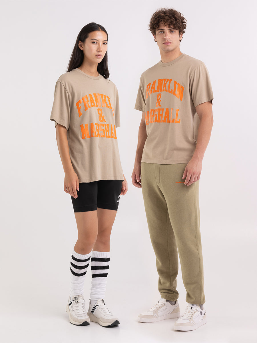 Agender jersey t-shirt with arch letter print