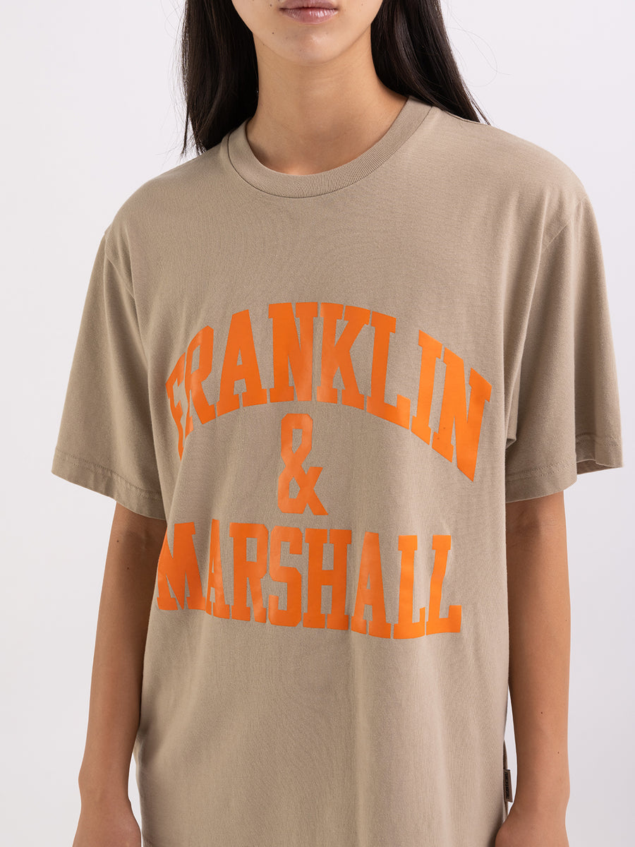 Agender jersey t-shirt with arch letter print