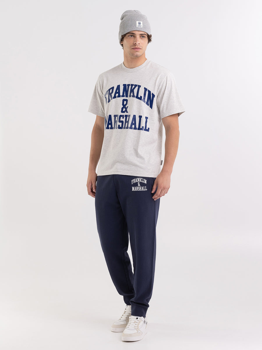 Jersey t-shirt with arch letter print