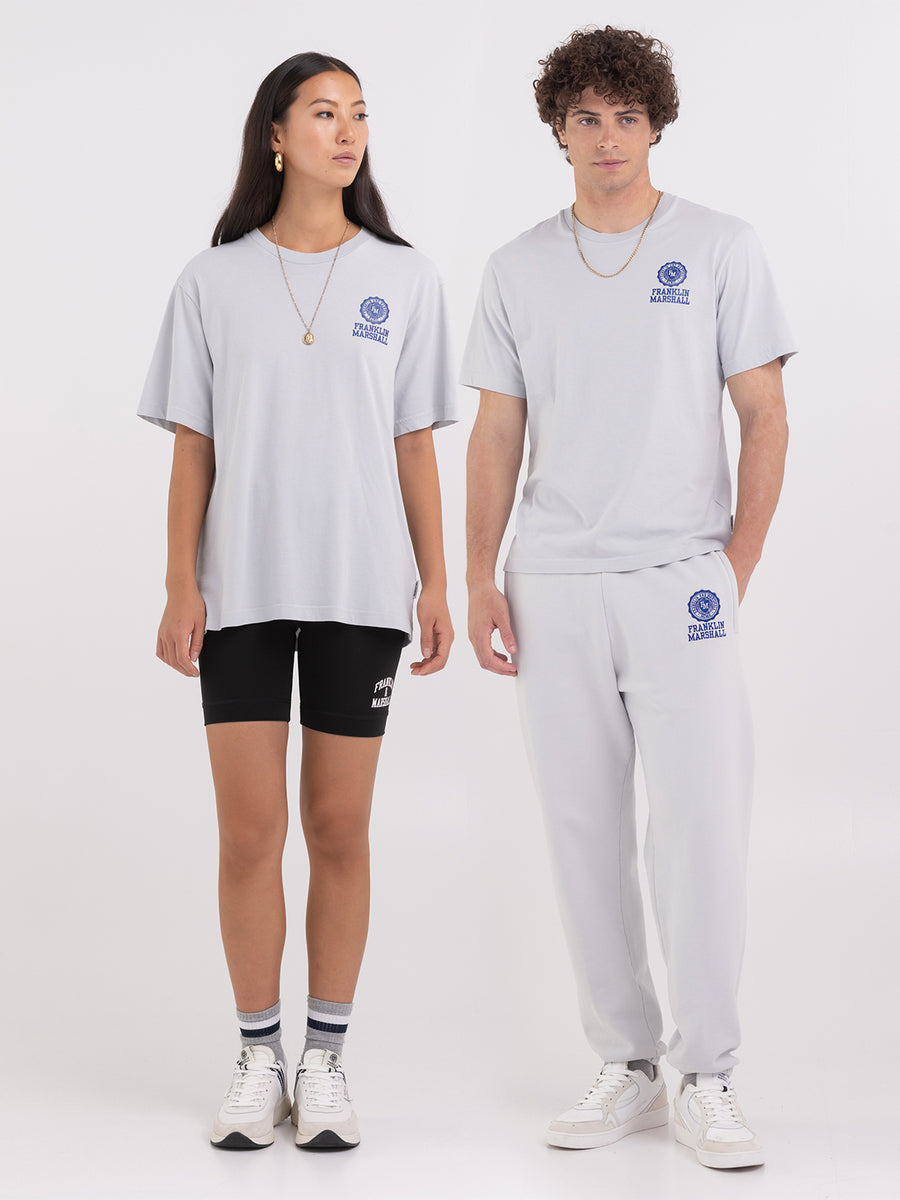 Agender jersey t-shirt with Crest logo print
