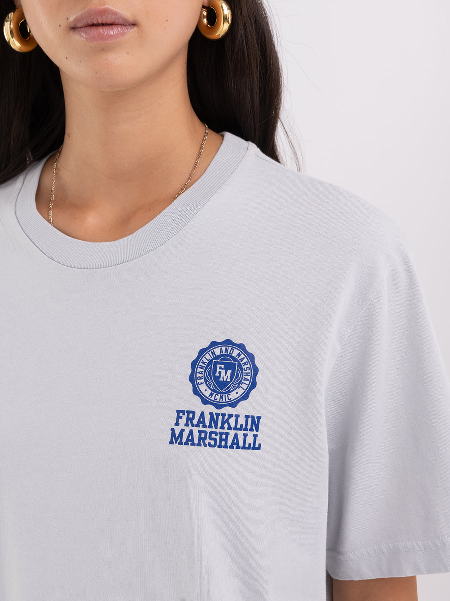 Agender jersey t-shirt with Crest logo print