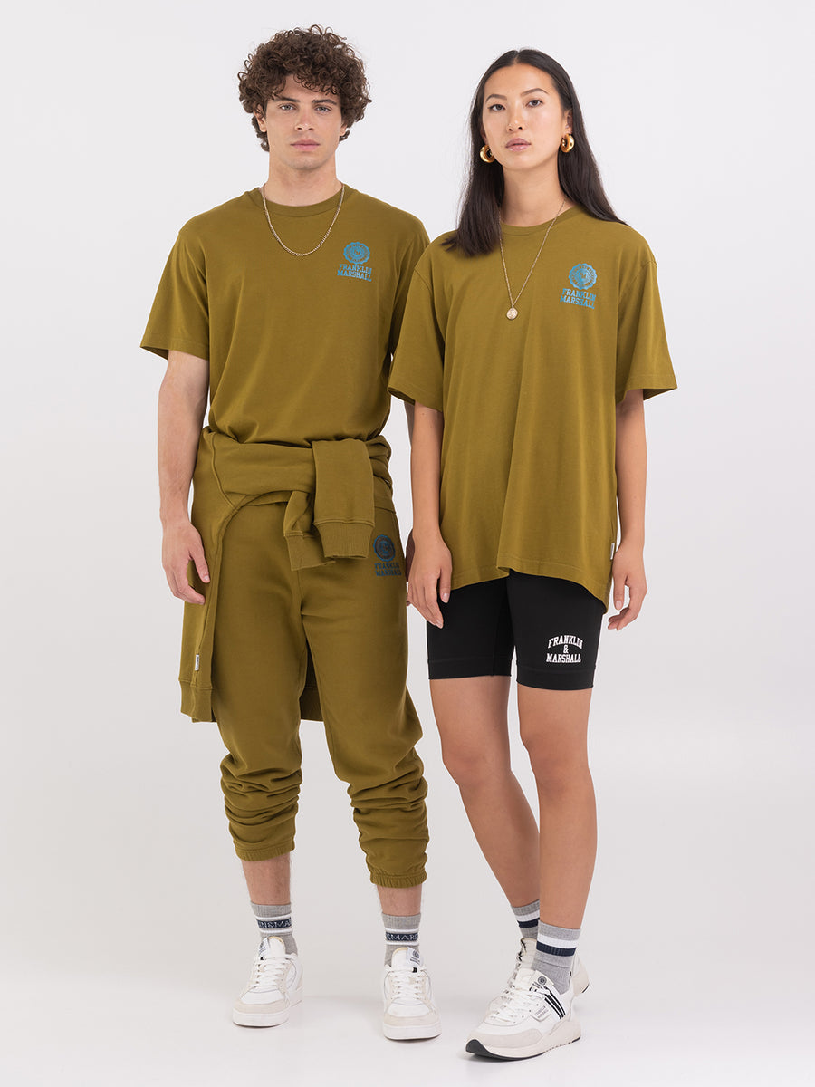 Agender jersey t-shirt with Crest logo print