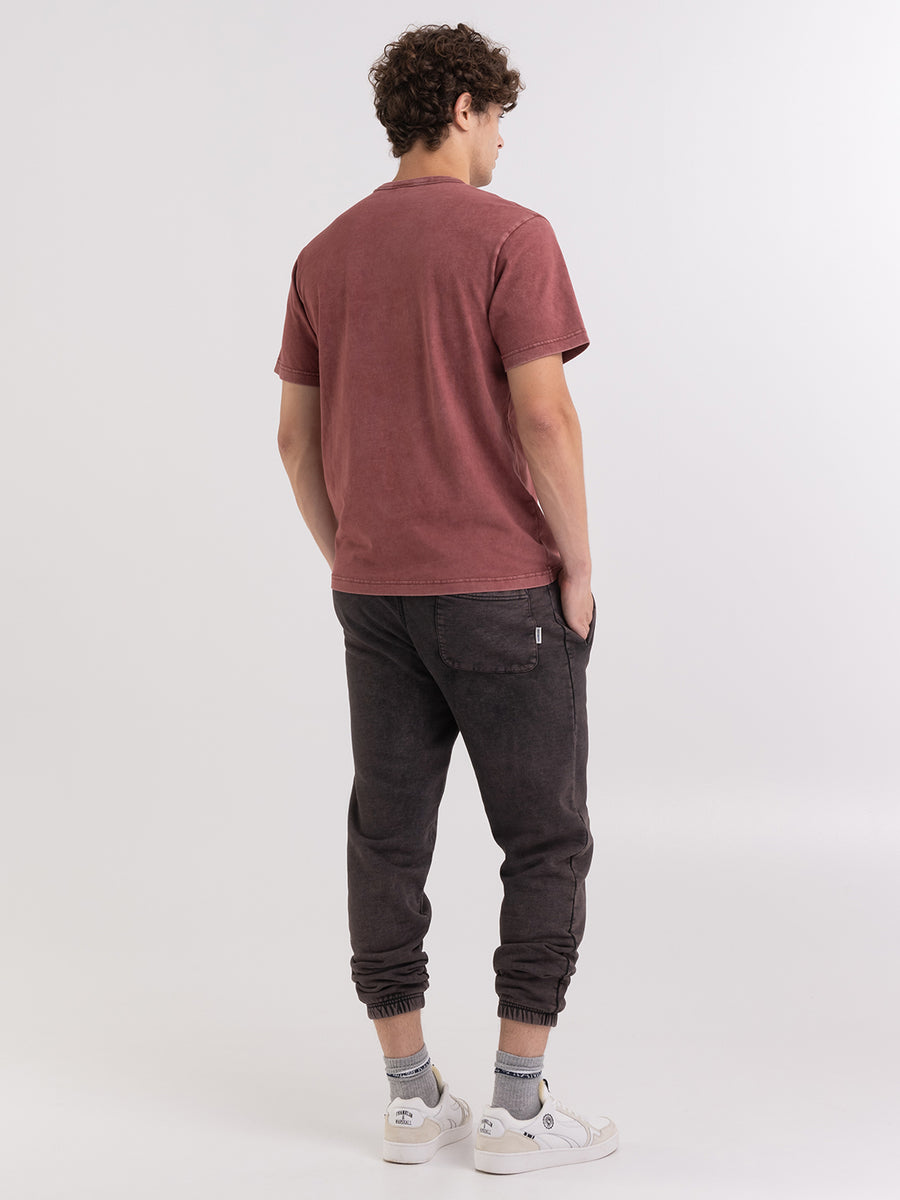 Marble wash t-shirt with arch letter print