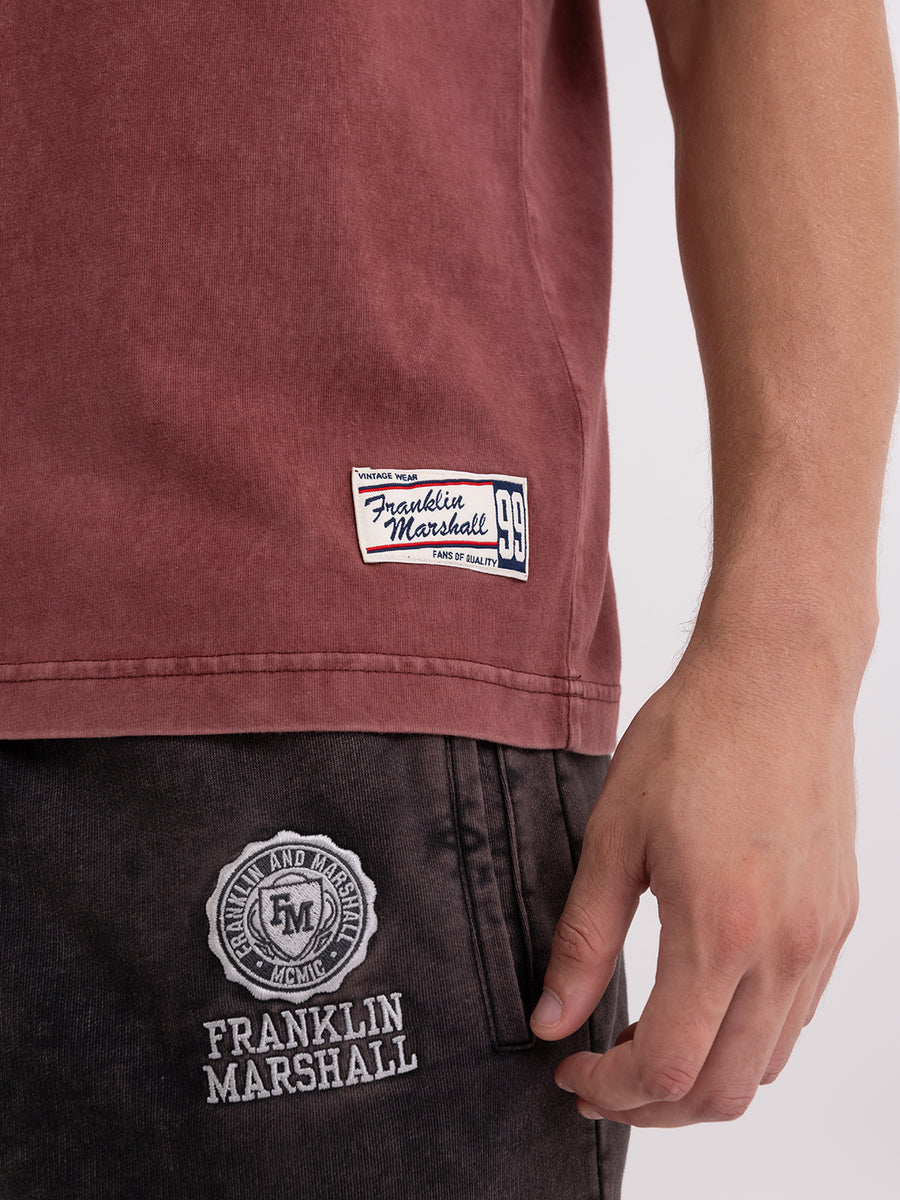 Jersey t-shirt with marble wash