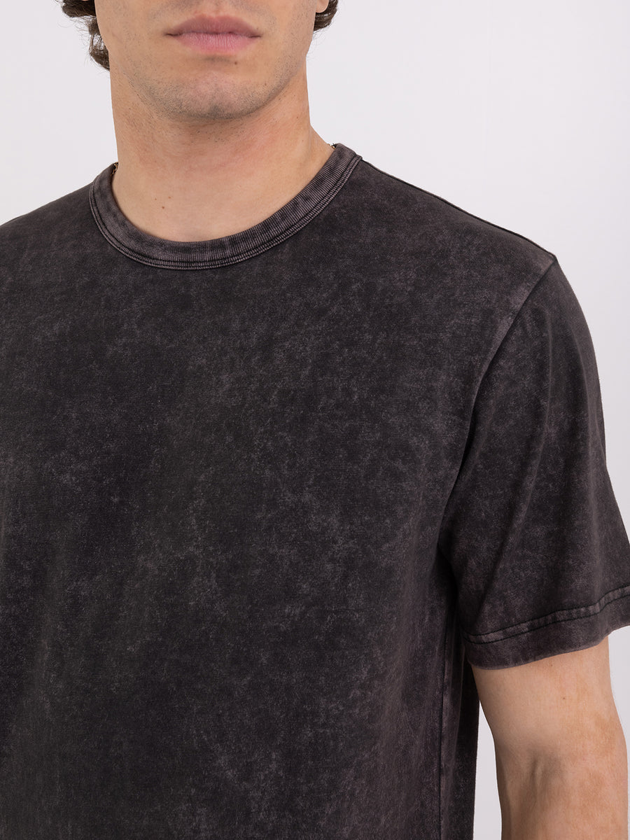 Jersey t-shirt with marble wash