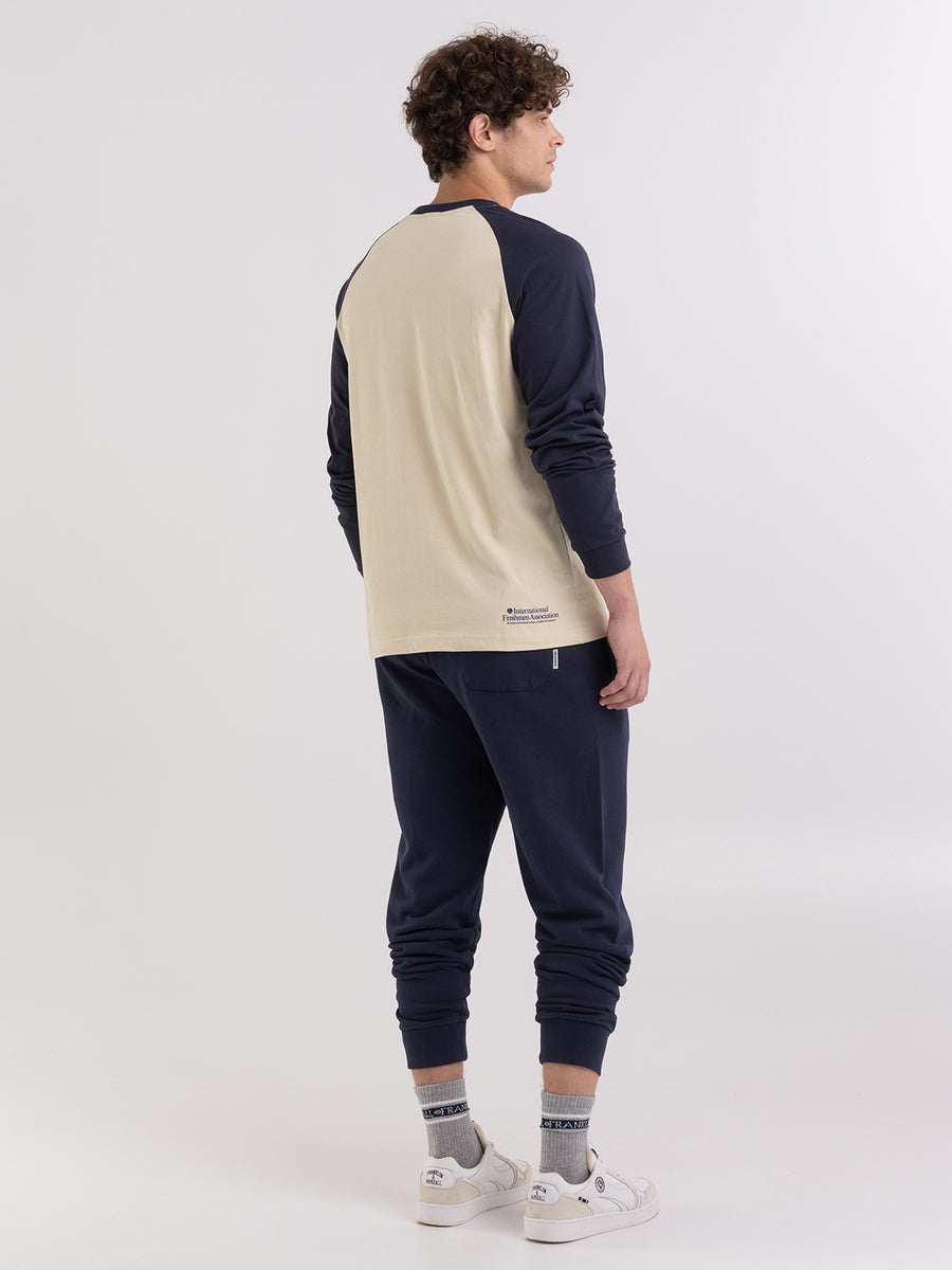 T-shirt a maniche lunghe con stampa logo Crest