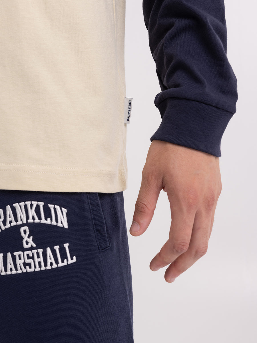 T-shirt a maniche lunghe con stampa logo Crest