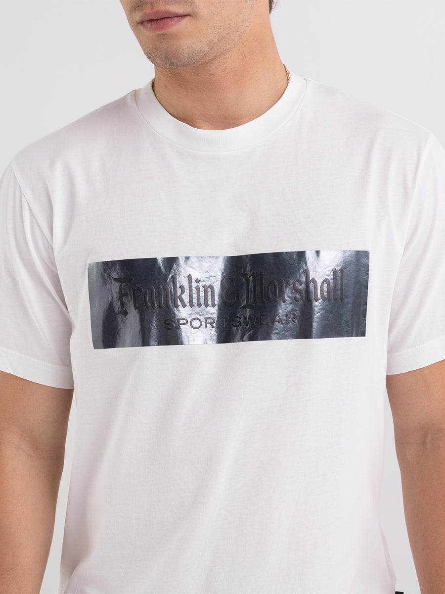 T-shirt in organic cotton with alumni gothic print