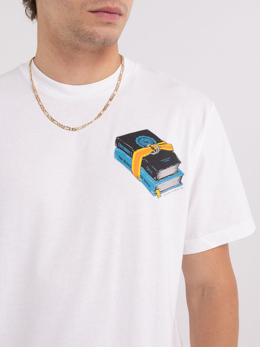 T-shirt in organic cotton with alumni books print