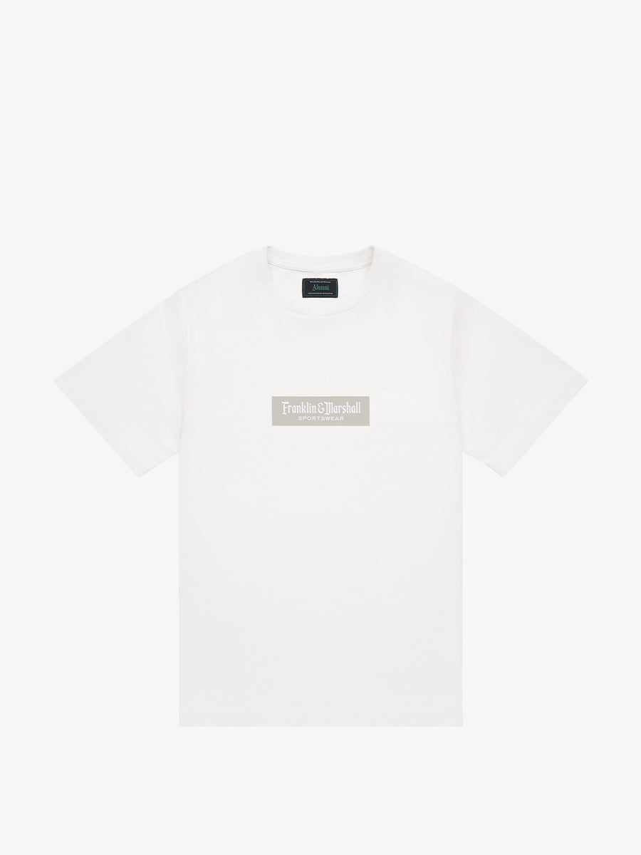 T-shirt in organic cotton with mini alumni gothic print 