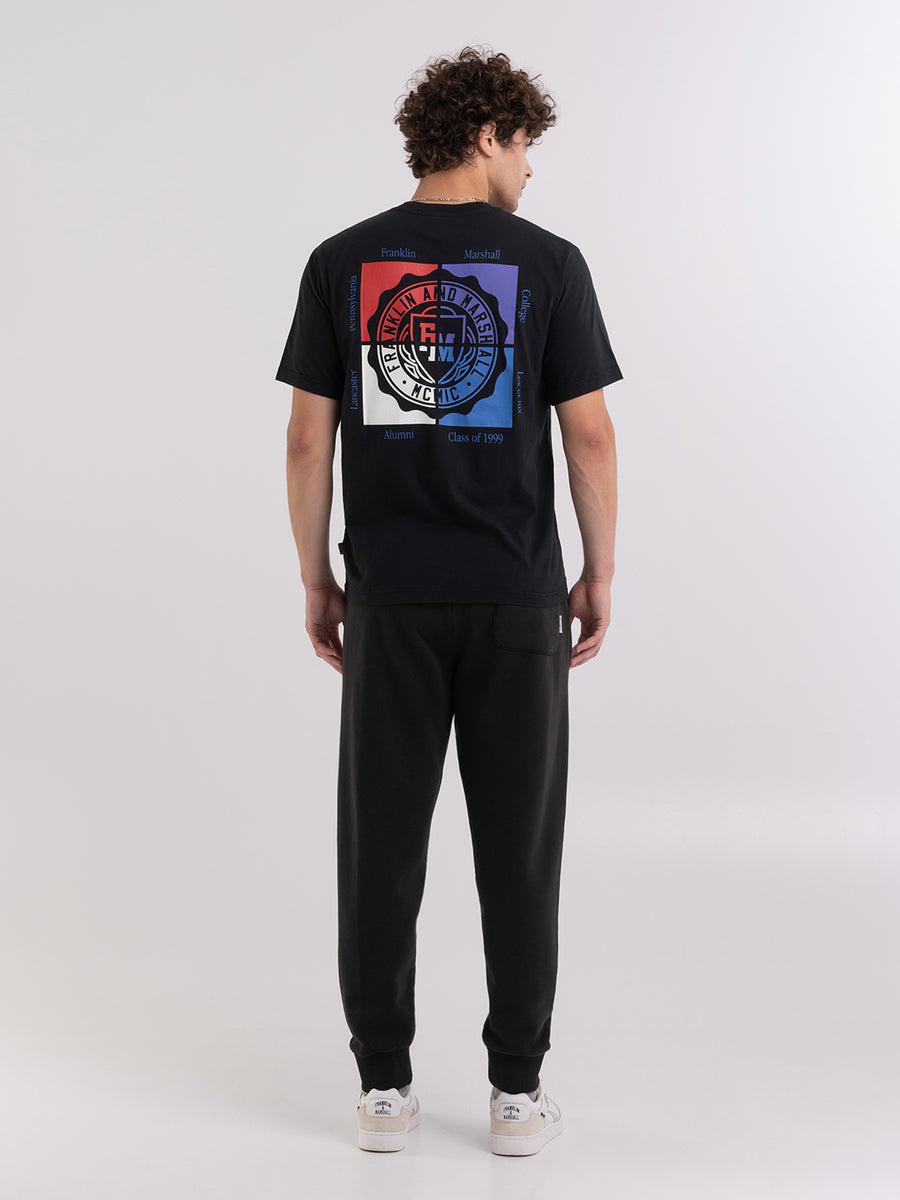 T-shirt in organic cotton stampa stemma college alumni