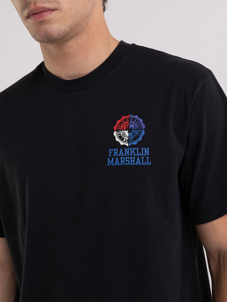 T-shirt in organic cotton stampa stemma college alumni