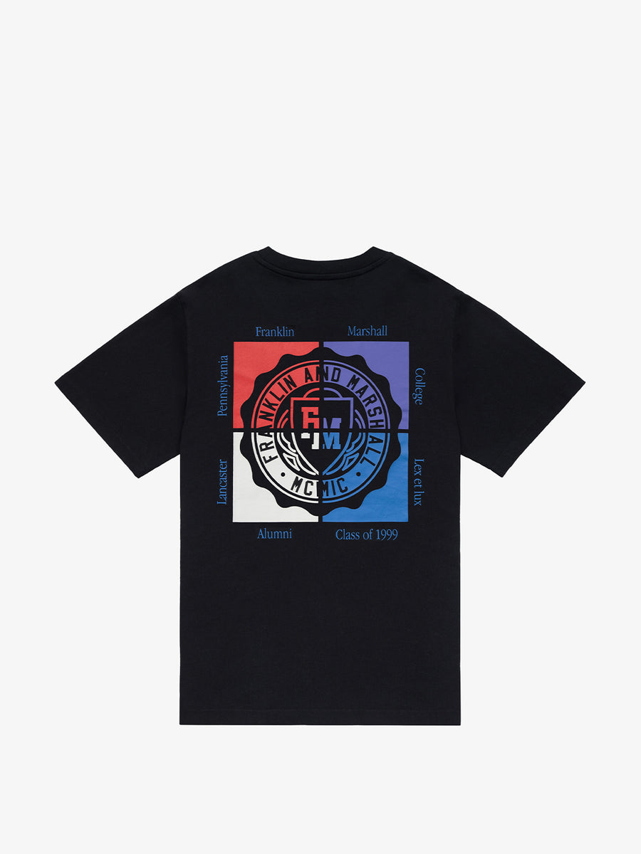 T-shirt in organic cotton stampa stemma college alumni