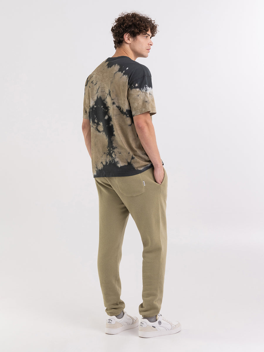 Tie dye t-shirt with varsity embroidery