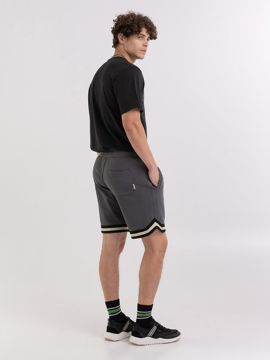 Shorts in technical fabric with heritage logo print