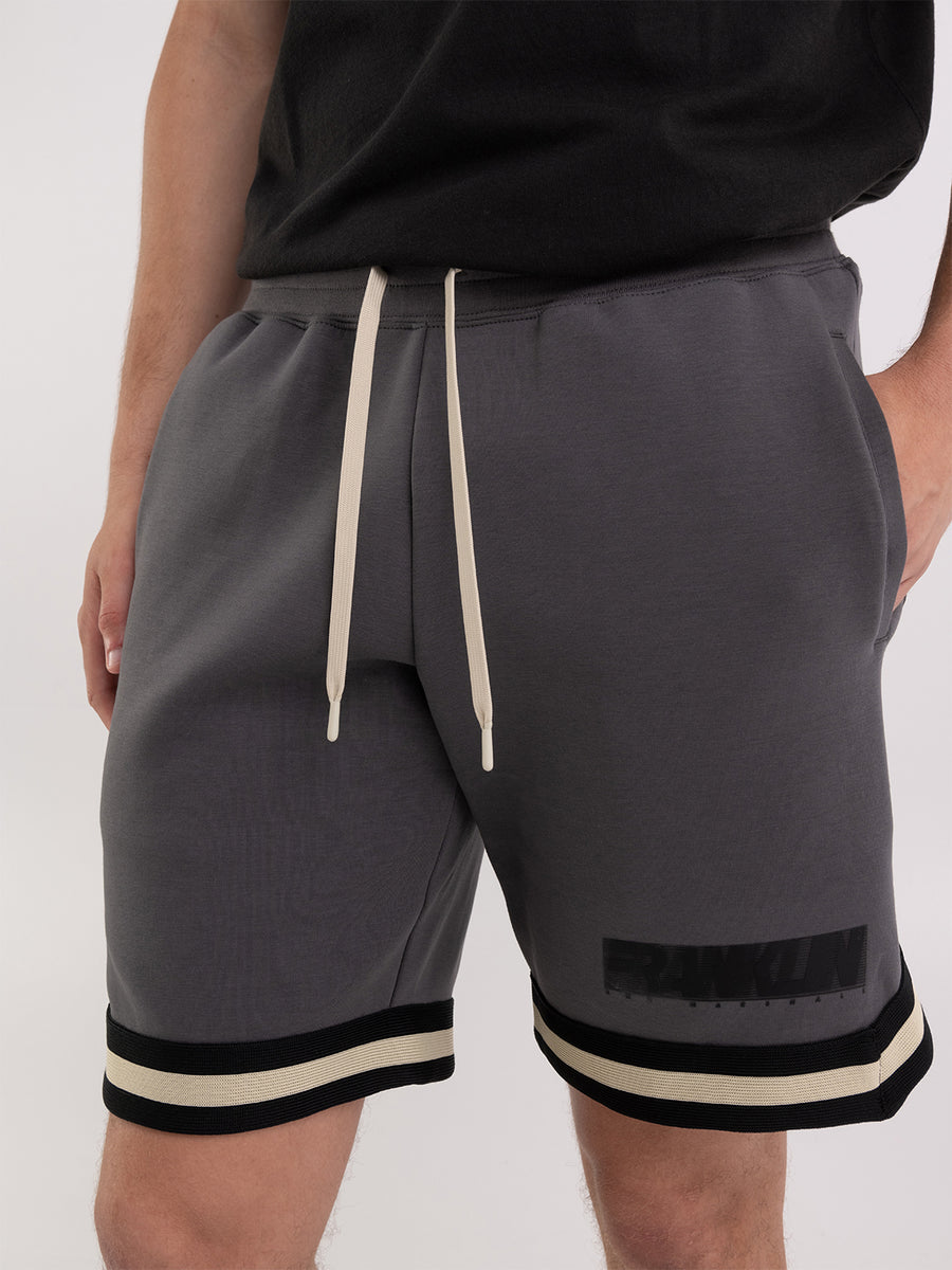 Shorts in technical fabric with heritage logo print