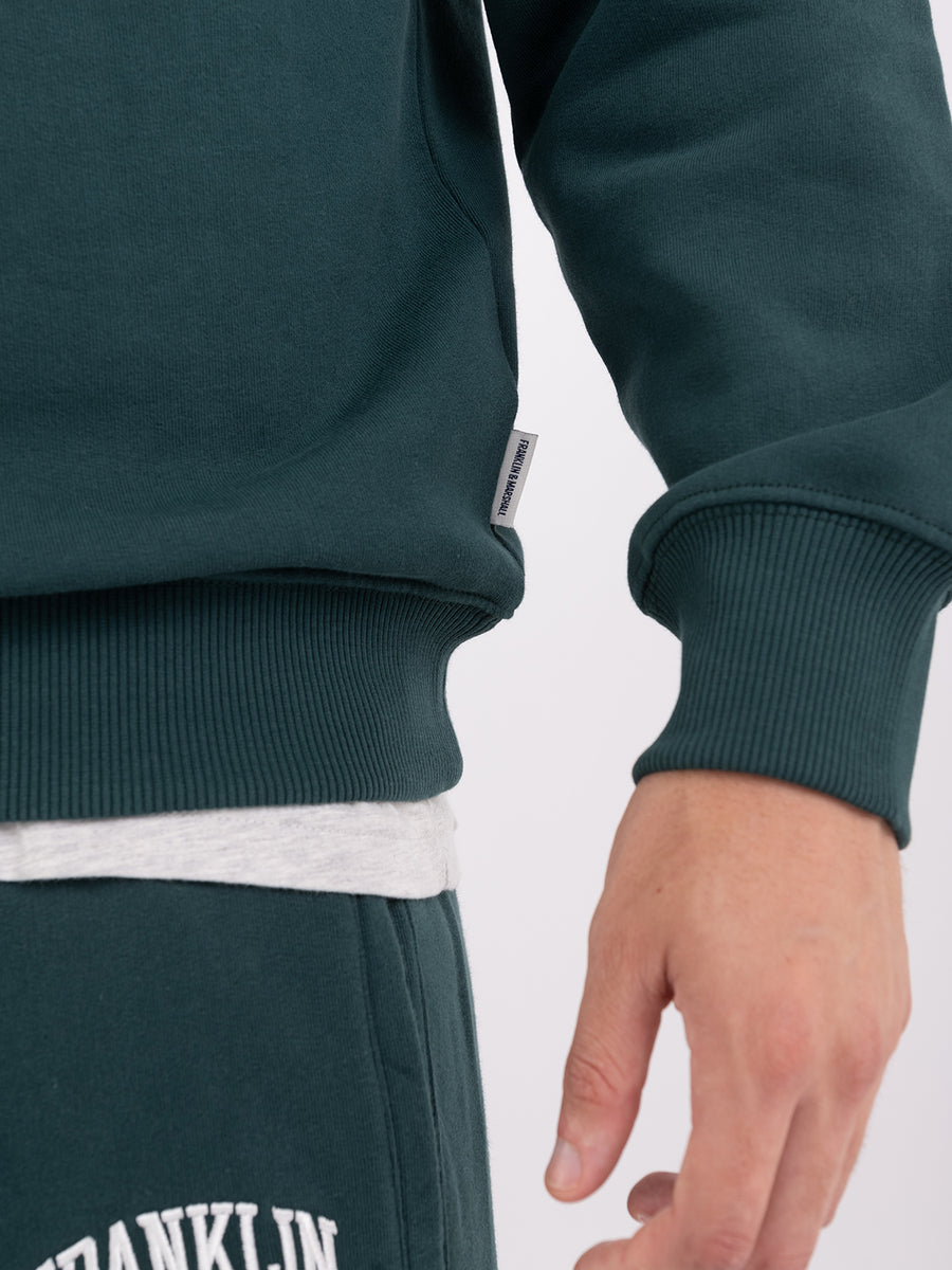 Crewneck sweatshirt with arch letter logo print