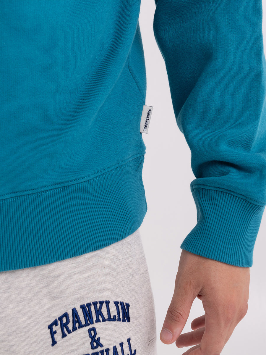 Crewneck sweatshirt with arch letter logo print