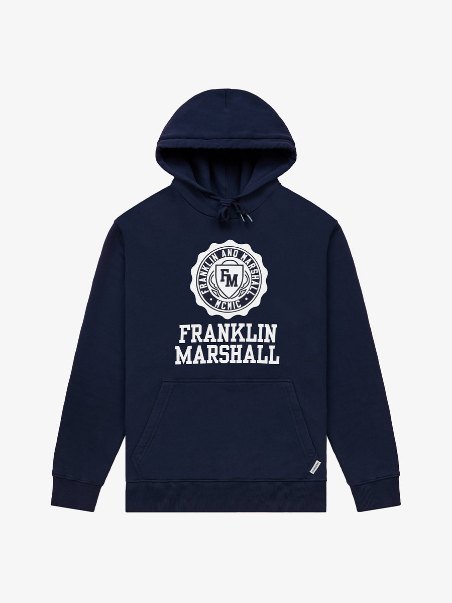 Agender hoodie with Crest logo print