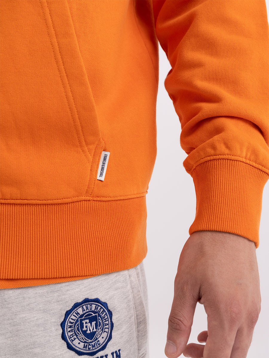 Full zipper hoodie with Crest logo embroidery