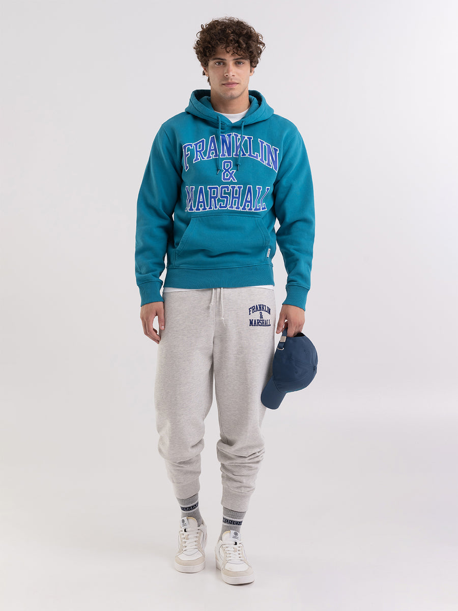 Hoodie with arch letter logo print
