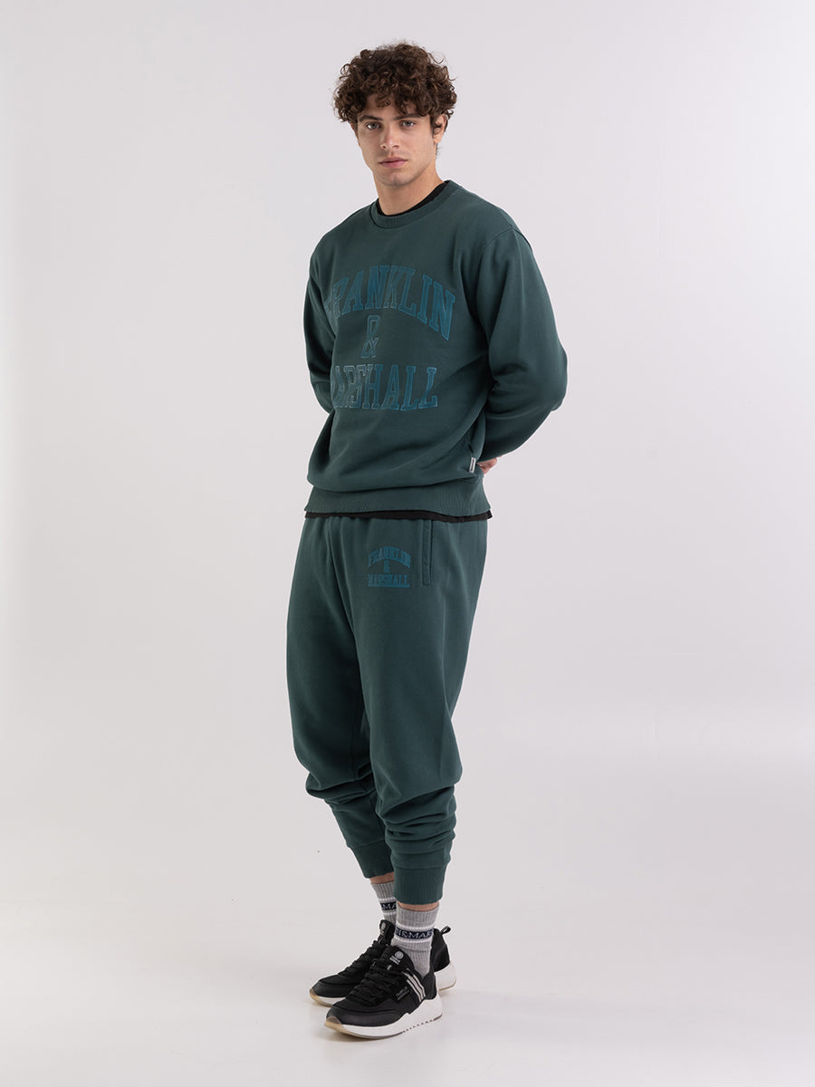 Sweatshirt with arch letter logo print