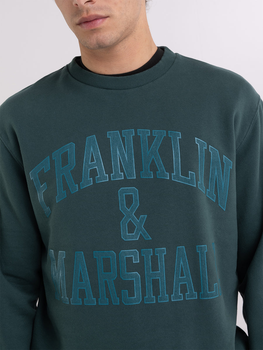 Sweatshirt with arch letter logo print