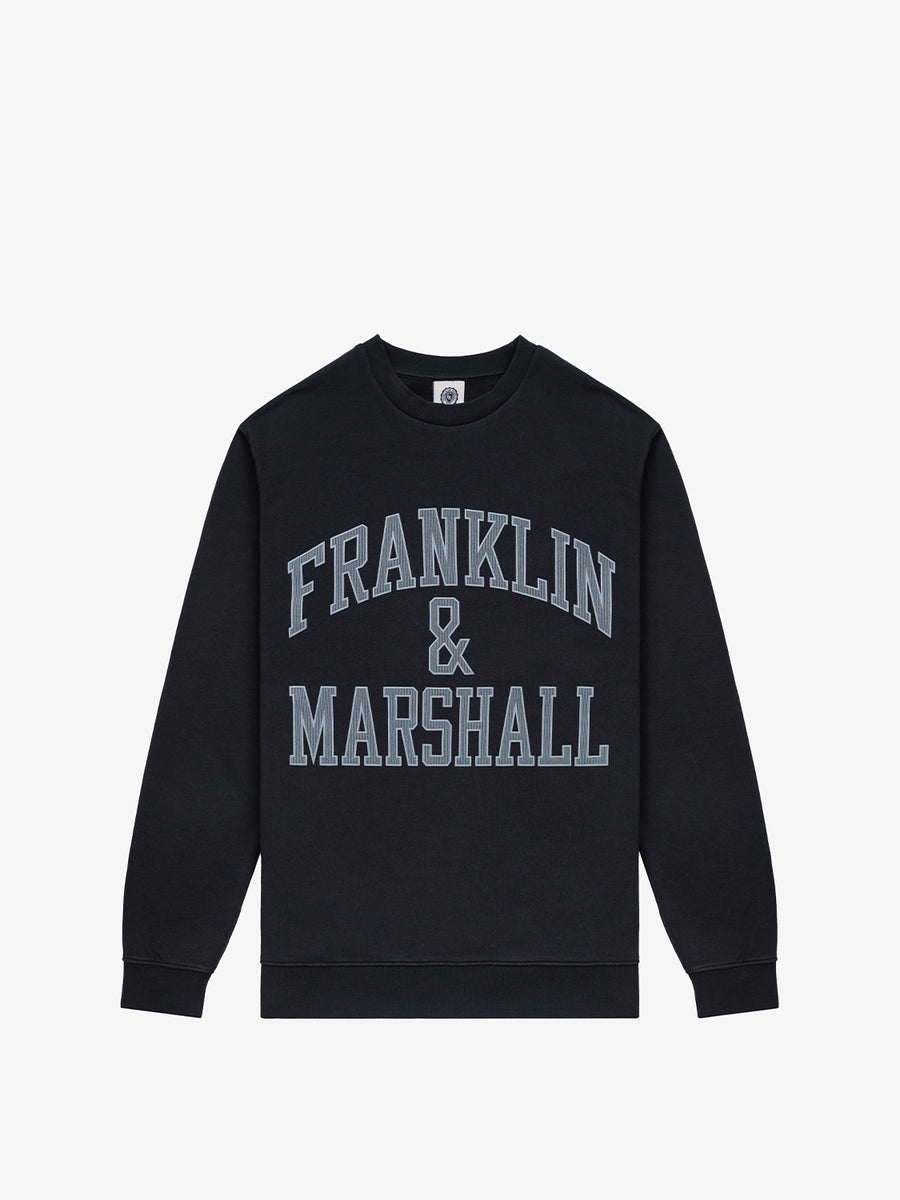 Sweatshirt with arch letter logo print