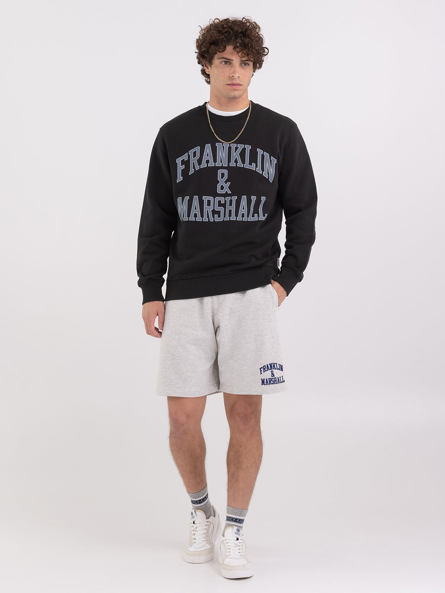 Sweatshirt with arch letter logo print